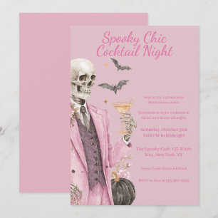 Invitation Soirée Cocktail d'Halloween Nuit Chic et Surnatu