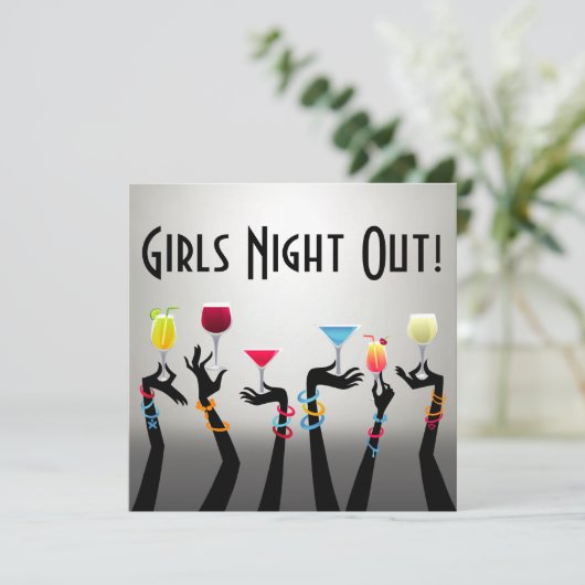 Invitation Soirée Cocktail entre Filles (Debout devant)