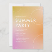 Invitation Soirée Cocktail Été Simple Et Moderne (Rose) (Devant)