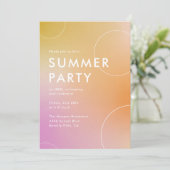 Invitation Soirée Cocktail Été Simple Et Moderne (Rose) (Debout devant)