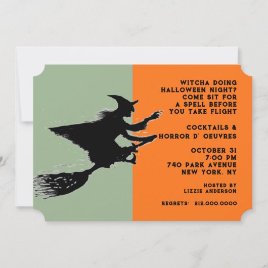 Invitation Soirée Cocktail Halloween (Devant)