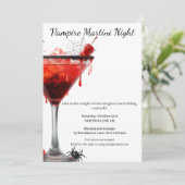 Invitation Soirée Cocktail Halloween | Martini Vampire (Debout devant)