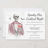 Invitation Soirée Cocktail Halloween | Nuit Chic et Surnature (Devant)