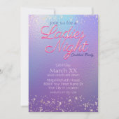Invitation Soirée Cocktail Iridescent pour Dames (Devant)
