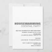 Invitation Soirée Cocktail minimaliste Élégante (Devant)