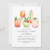 Invitation Soirée Cocktail moderne | Mignonne Fille FEMMES An (Devant)