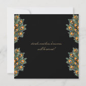 Invitation Soirée Cocktail moderne Peacock Feathers (Dos)