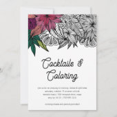 Invitation Soirée cocktails et coloriage (Devant)