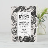 Invitation Soirée Costume de la fête d'Halloween vintage (Debout devant)