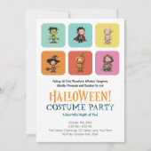 Invitation Soirée Costume d'Halloween pour les petits | Bloc  (Devant)