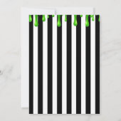 Invitation Soirée Costume d'Halloween Slime Vert (Dos)