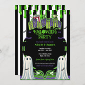 Invitation Soirée Costume d'Halloween Slime Vert (Devant / Derrière)