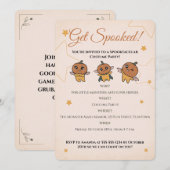 Invitation Soirée costumée Citrouille d'Halloween Éffrayante (Devant / Derrière)