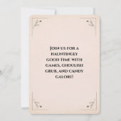 Invitation Soirée costumée Citrouille d'Halloween Éffrayante (Dos)