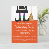 Invitation Soirée costumée de sorcière Halloween (Debout devant)