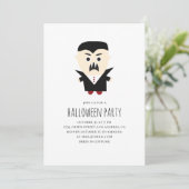 Invitation Soirée costumée de vampire d'Halloween. Dracula ef (Debout devant)