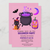 Invitation Soirée costumée d'Halloween (Devant / Derrière)