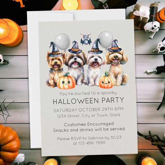 Invitation Soirée costumée d'Halloween