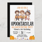 Invitation Soirée costumée d'Halloween Anniversaire de la fêt (Devant / Derrière)