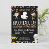 Invitation Soirée costumée d'Halloween Anniversaire de la fêt (Debout devant)