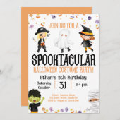 Invitation Soirée costumée d'Halloween Anniversaire de la fêt (Devant / Derrière)