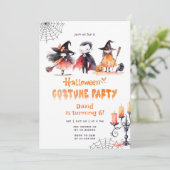 Invitation Soirée costumée d'Halloween éffrayante anniversair (Debout devant)