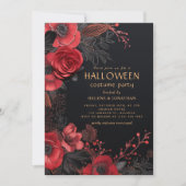Invitation Soirée costumée d'Halloween gothique foncé pour ad (Devant)