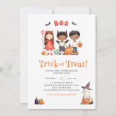 Invitation Soirée costumée d'Halloween pour enfants (Devant)