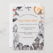 Invitation Soirée costumée d'Halloween pour enfants (Devant)