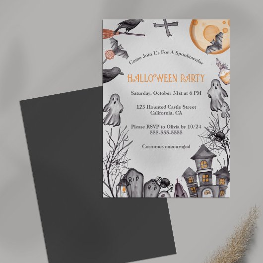 Invitation Soirée costumée d'Halloween pour enfants