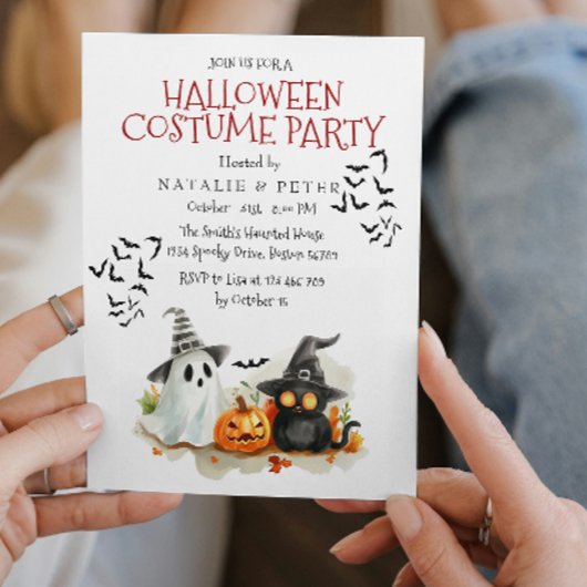 Invitation Soirée costumée d'Halloween pour enfants