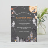 Invitation Soirée costumée d'Halloween pour enfants (Debout devant)