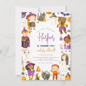 Invitation Soirée costumée Fille Halloween fête d'anniversair (Devant)