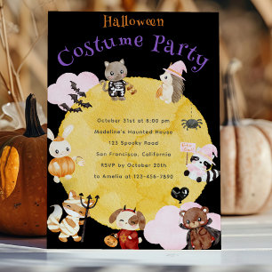 Invitation Soirée costumée pour enfants d'Halloween