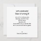 Invitation Soirée costumée, Soirée dansante disco, chat (Dos)