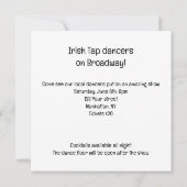 Invitation Soirée costumée, Soirée dansante, Soirée dansante, (Dos)