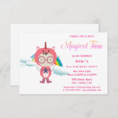 Invitation Soirée costumée Unicorn (Devant / Derrière)