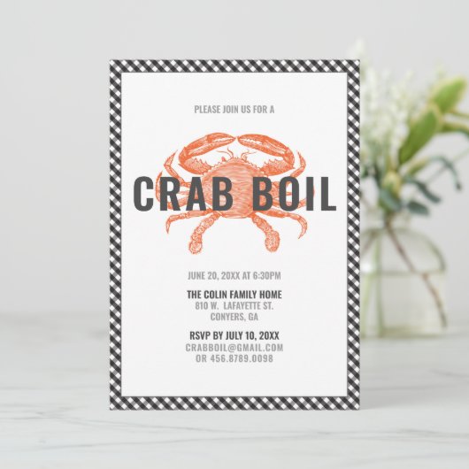 Invitation Soirée crabe bouilli  (Debout devant)