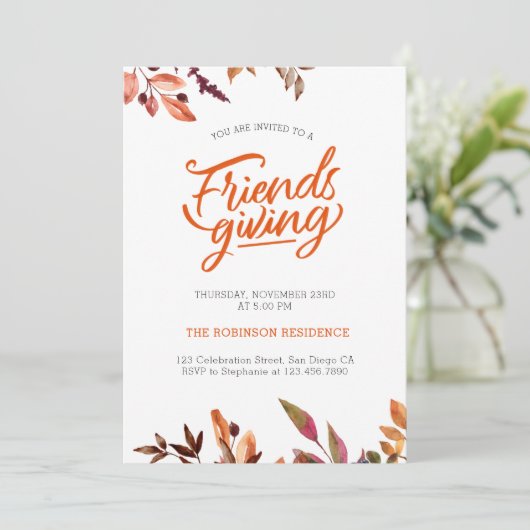 Invitation Soirée d'Action d'Amabilité Dîner d'Action de Grâc (Debout devant)