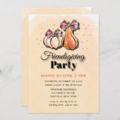 Invitation Soirée d'Action d'Amabilité en or violet orange (Devant / Derrière)