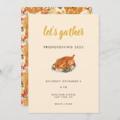 Invitation Soirée d'Action d'Ami ou d'Action de grâce (Devant / Derrière)