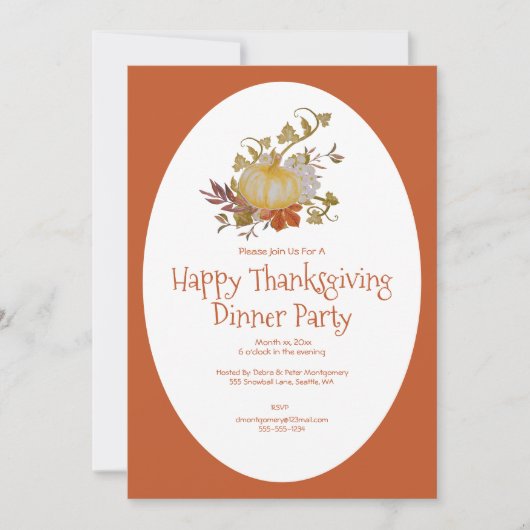 Invitation Soirée d'Action de grâce (Devant)