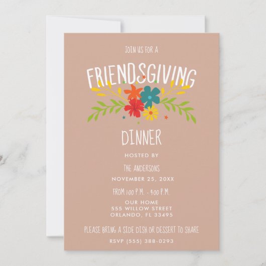 Invitation Soirée d'Action de grâce (Devant)