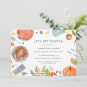 Invitation Soirée d'Action de grâce moderne (Debout devant)