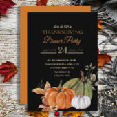 Invitation Soirée d'Action de grâces citrouille