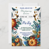 Invitation Soirée d'Action de grâces Citrouille d'or (Devant)