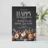 Invitation Soirée d'action de grâces Soirée Citrouille de réc (Debout devant)