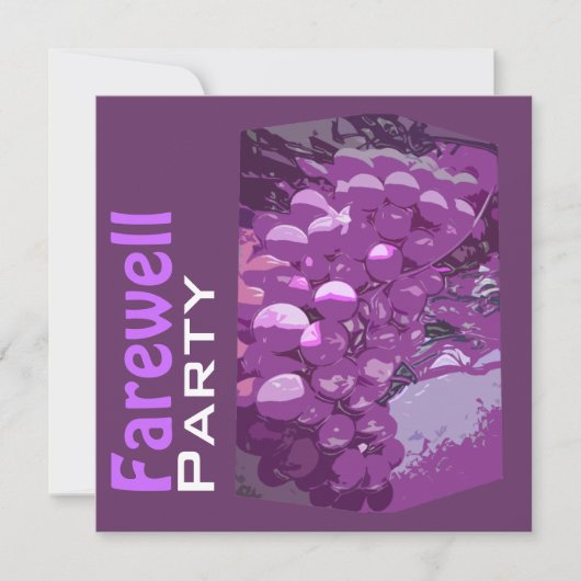 Invitation Soirée d'adieu élégante personnalisation (Devant)