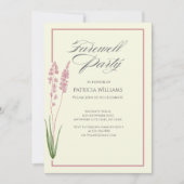 Invitation Soirée d'adieu Fleur sauvage de Pastel pour femmes (Devant)