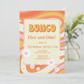 Invitation Soirée Dames Bunco Florale Rose et Orange (Debout devant)